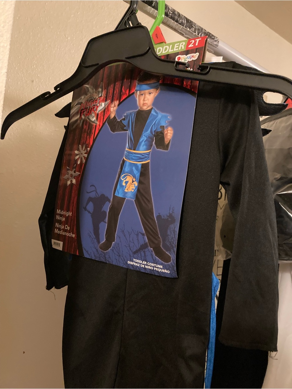Toddler Ninja Costume in Black and Blue - Classic Play Outfit